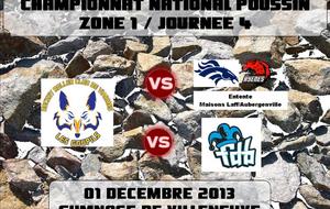 4ème Journée de championnat Poussins - Dimanche 1er Décembre 2013