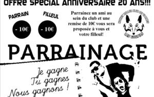 Parrainage spécial 20 ans du club!