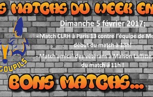 Matchs du week-end!