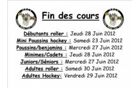 Fin des cours...