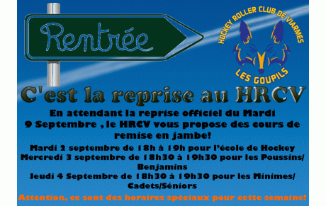 C'est la reprise!