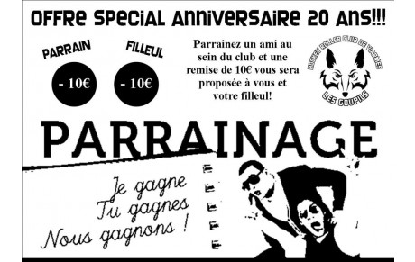 Parrainage spécial 20 ans du club!