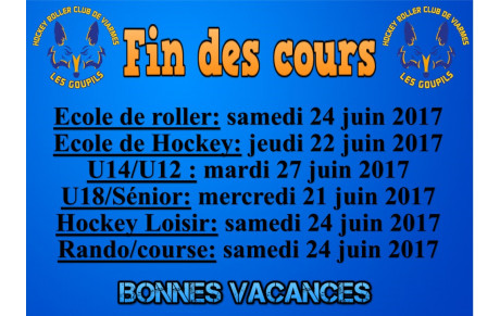 Fin des cours